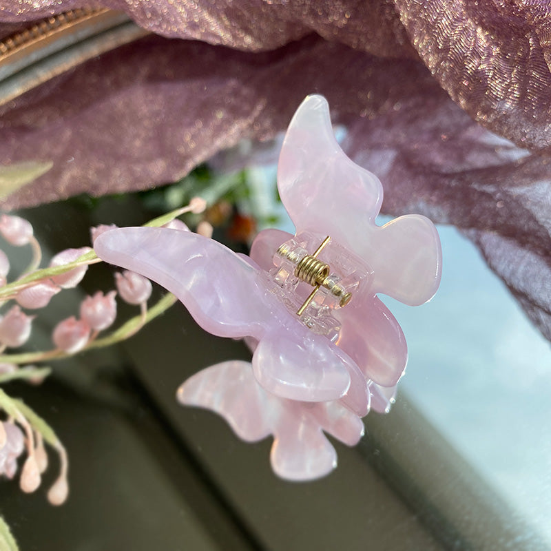 Vintage Japanese Butterfly Hair Clip in Mermaid Color