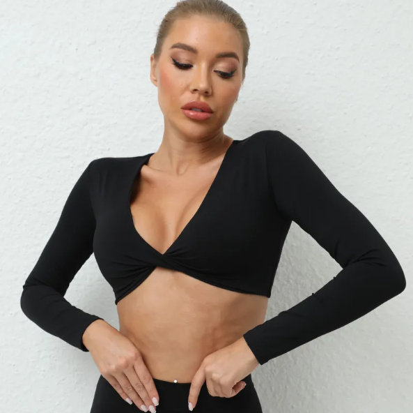 Women's Long Sleeve Yoga T-Shirt — Moisture-Wicking Activewear Top