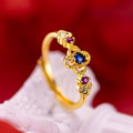 Gold-Plated Open Clover Ring