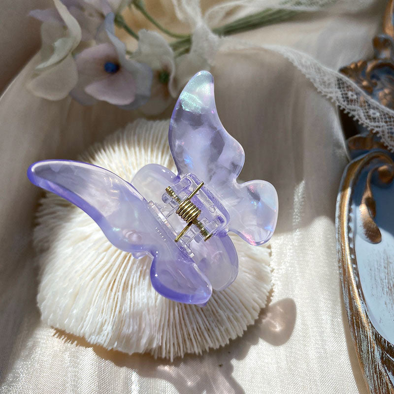 Vintage Japanese Butterfly Hair Clip in Mermaid Color