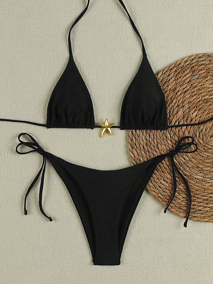 Women's Lace-Up Bikini Swimsuit — Adjustable Tie Detail Two-Piece