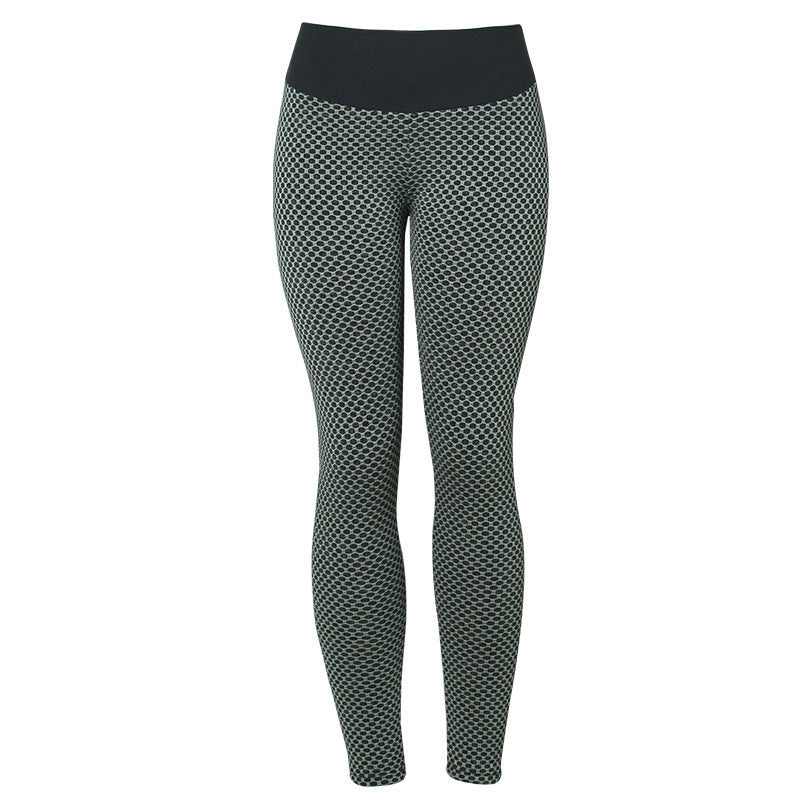 Plaid Seamless High Waist Breathable Gym Leggings