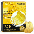 24K Gold Collagen Under Eye Patches — 30 Pairs Anti-Puffiness Eye Masks