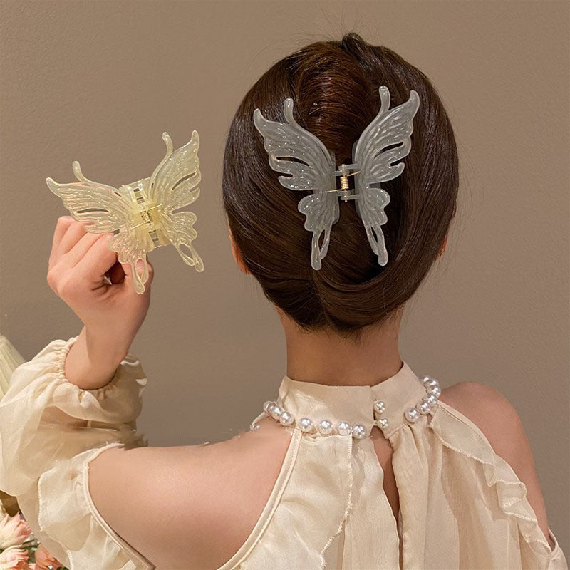 Acrylic Butterfly Large Ponytail Hair Clip - Headwear
