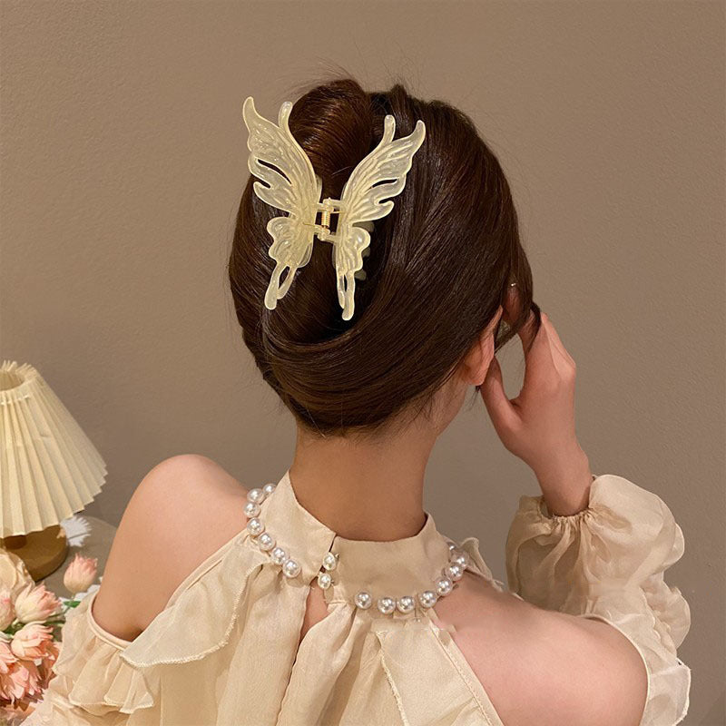 Acrylic Butterfly Large Ponytail Hair Clip - Headwear