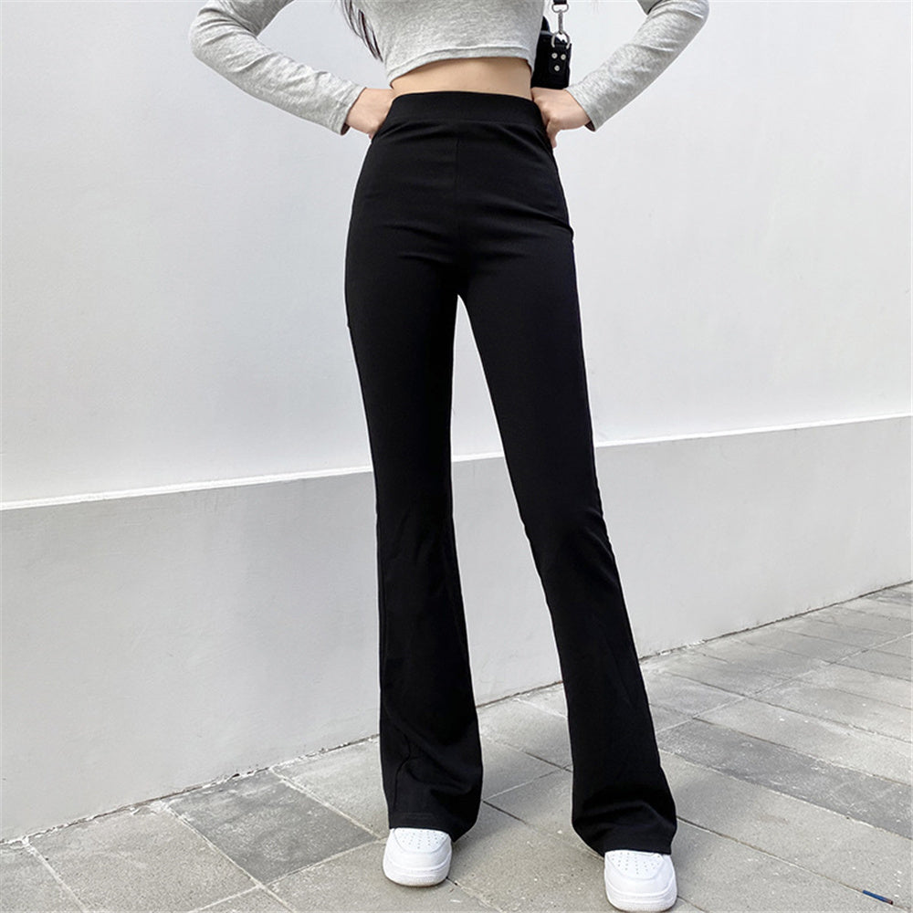 High Waist Casual Byxor Dam — Stretch & Snygg Passform