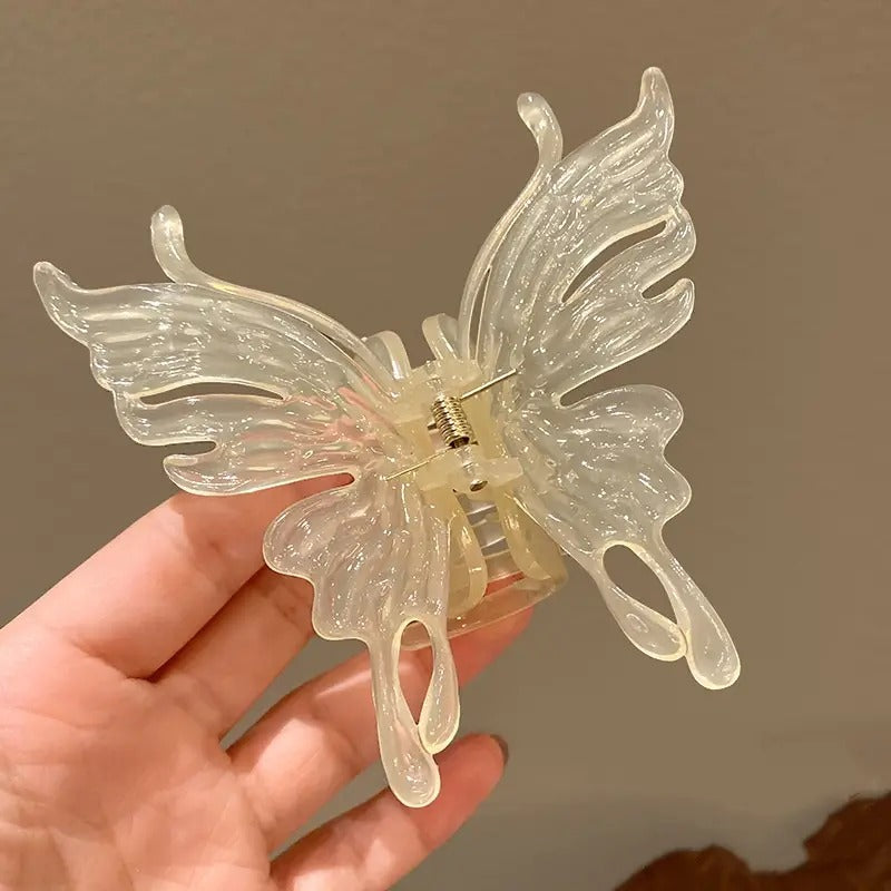 Acrylic Butterfly Large Ponytail Hair Clip - Headwear