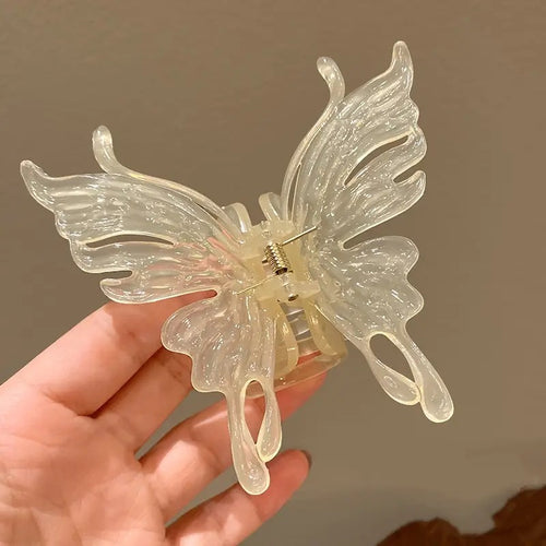 Acrylic Butterfly Large Ponytail Hair Clip - Headwear