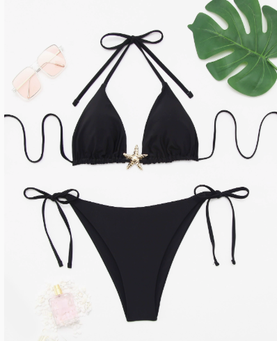 Women's Lace-Up Bikini Swimsuit — Adjustable Tie Detail Two-Piece