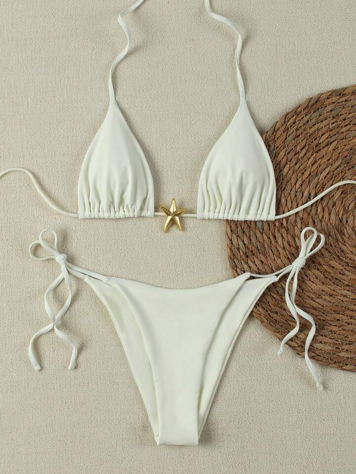 Women's Lace-Up Bikini Swimsuit — Adjustable Tie Detail Two-Piece
