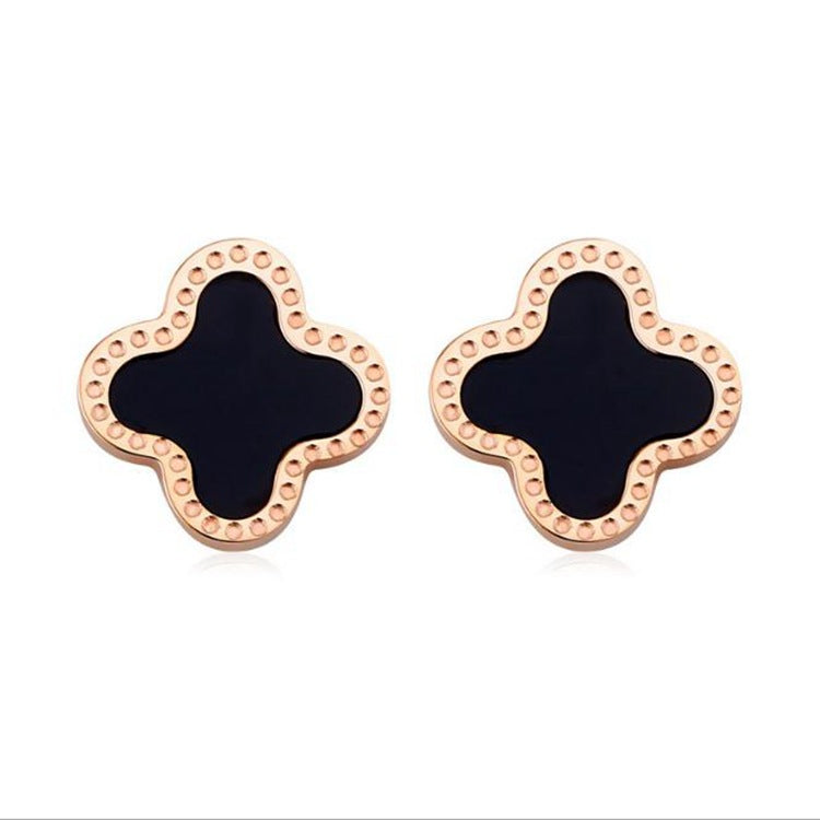 Clover Stud Earrings - Minimalist Korean Style Design