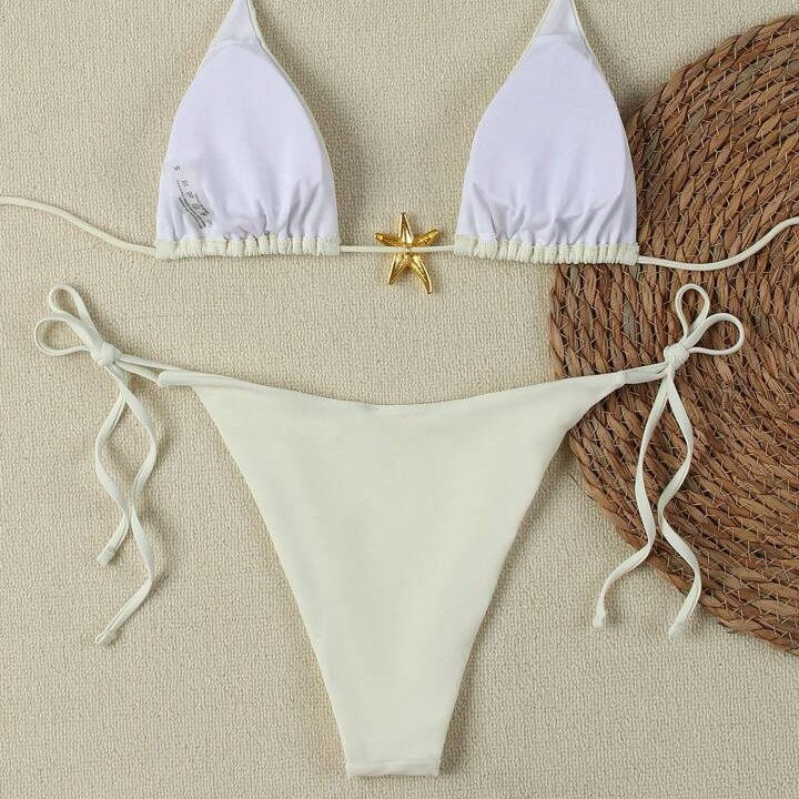 Women's Lace-Up Bikini Swimsuit — Adjustable Tie Detail Two-Piece