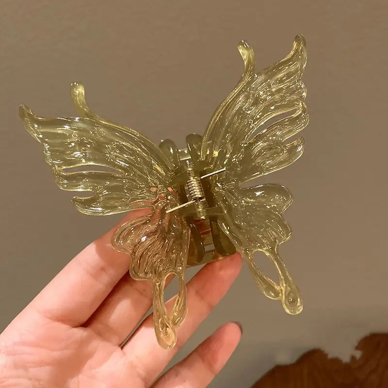 Acrylic Butterfly Large Ponytail Hair Clip - Headwear