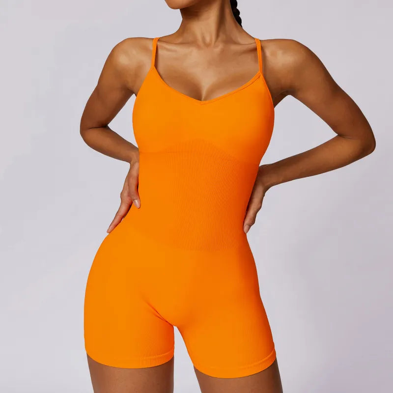 Women's Seamless Beauty Back Yoga Jumpsuit — One-Piece Activewear
