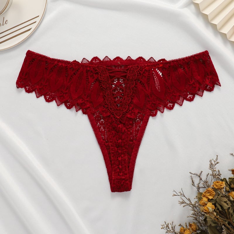 Women's Breathable Lace Thong — No-Trace, Quick-Dry Underwear in 4 Colours