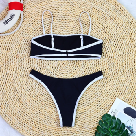 Women's Spaghetti Strap Bikini Set — Delicate Two-Piece Swimsuit