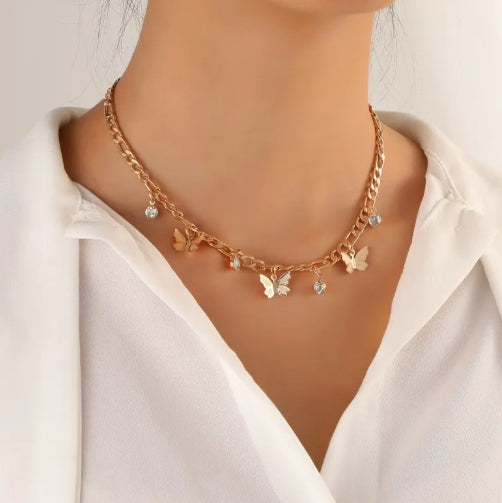 Butterfly Necklace — Delicate Gold Pendant Necklace for Women