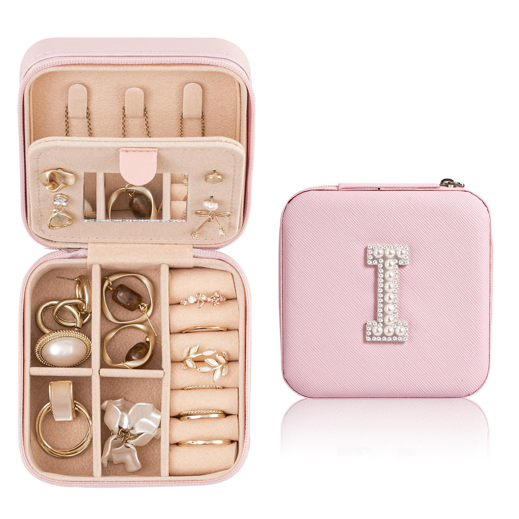 Women's Travel Jewellery Box — Personalised Initial Organiser Case