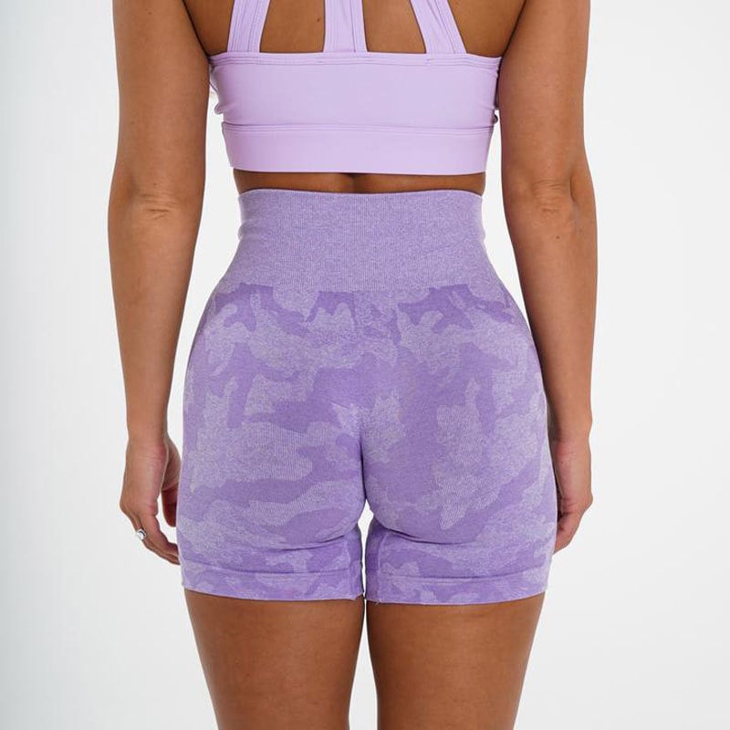 Camo Jacquard Seamless Gym Shorts