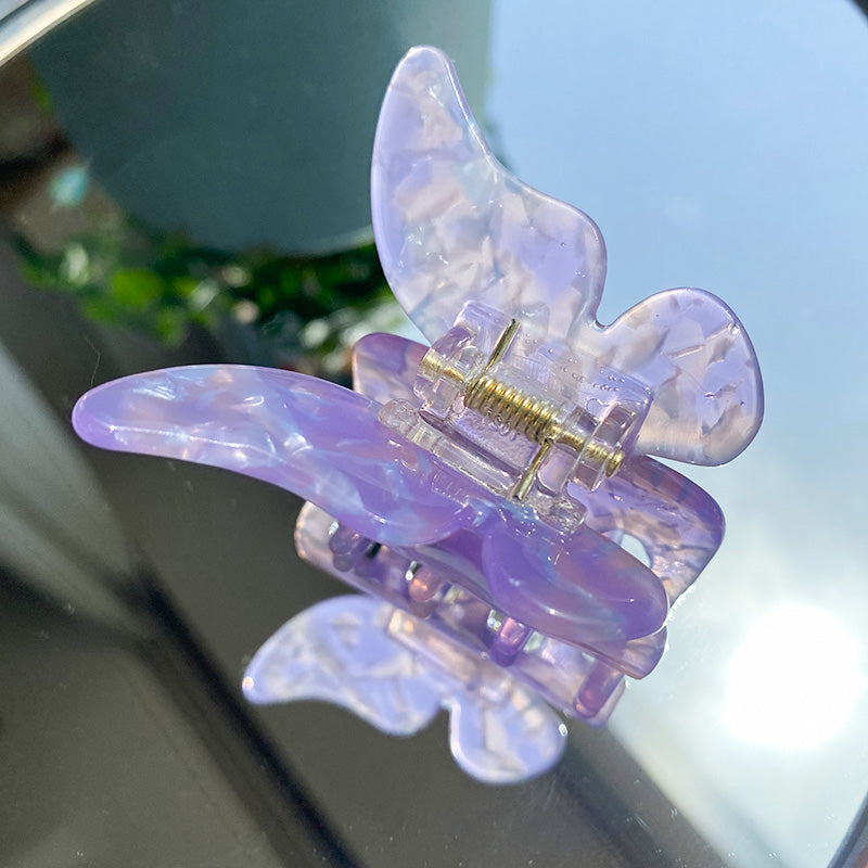 Vintage Japanese Butterfly Hair Clip in Mermaid Color