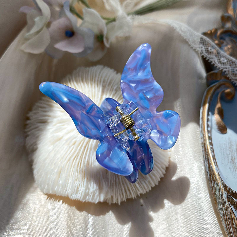 Vintage Japanese Butterfly Hair Clip in Mermaid Color