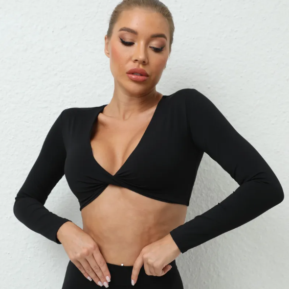 Women's Long Sleeve Yoga T-Shirt — Moisture-Wicking Activewear Top