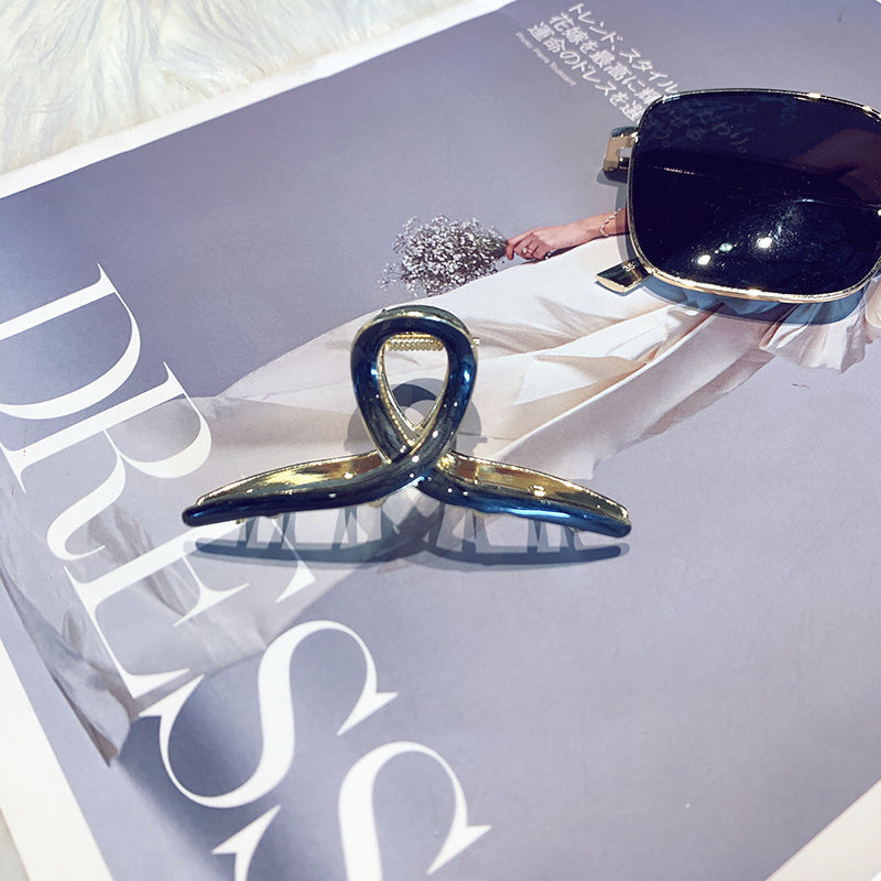 Korean Minimalist Metal Cross Hair Clip for Updo