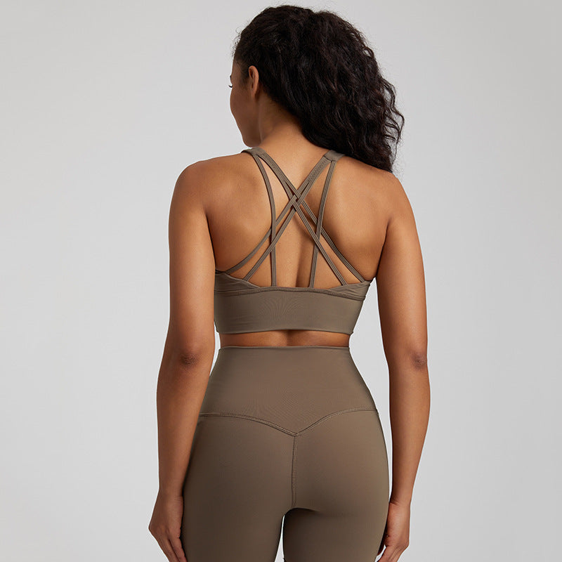 Shockproof Yoga Bra Vest for Women — Nude Feel, Quick-Dry