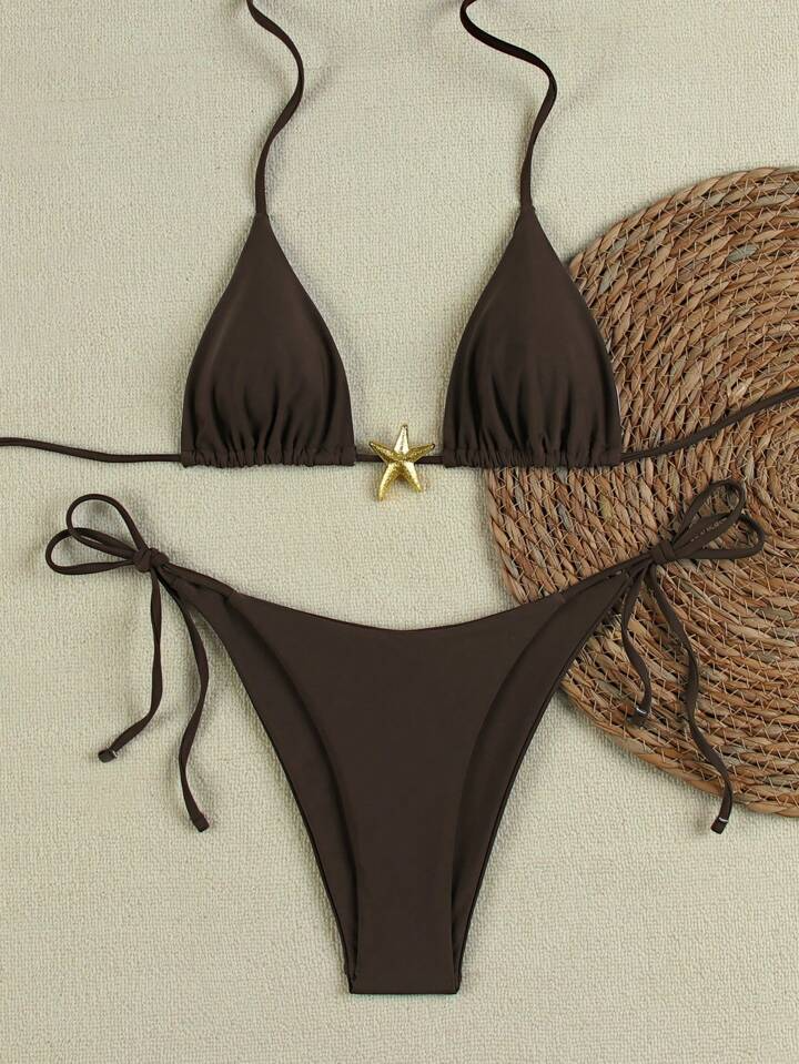 Women's Lace-Up Bikini Swimsuit — Adjustable Tie Detail Two-Piece