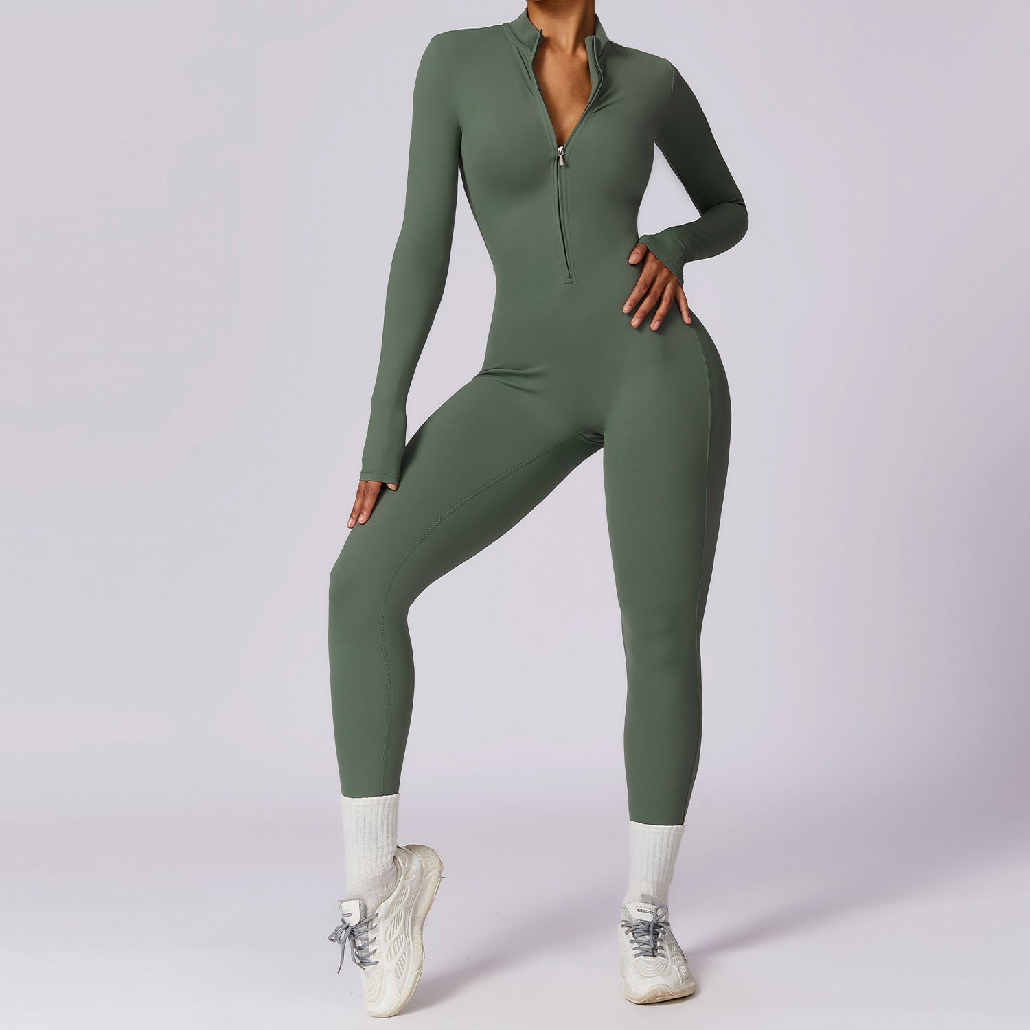 Long Sleeve Yoga Bodysuit — High Intensity