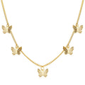Geometric Butterfly Clavicle Necklace — Elegant