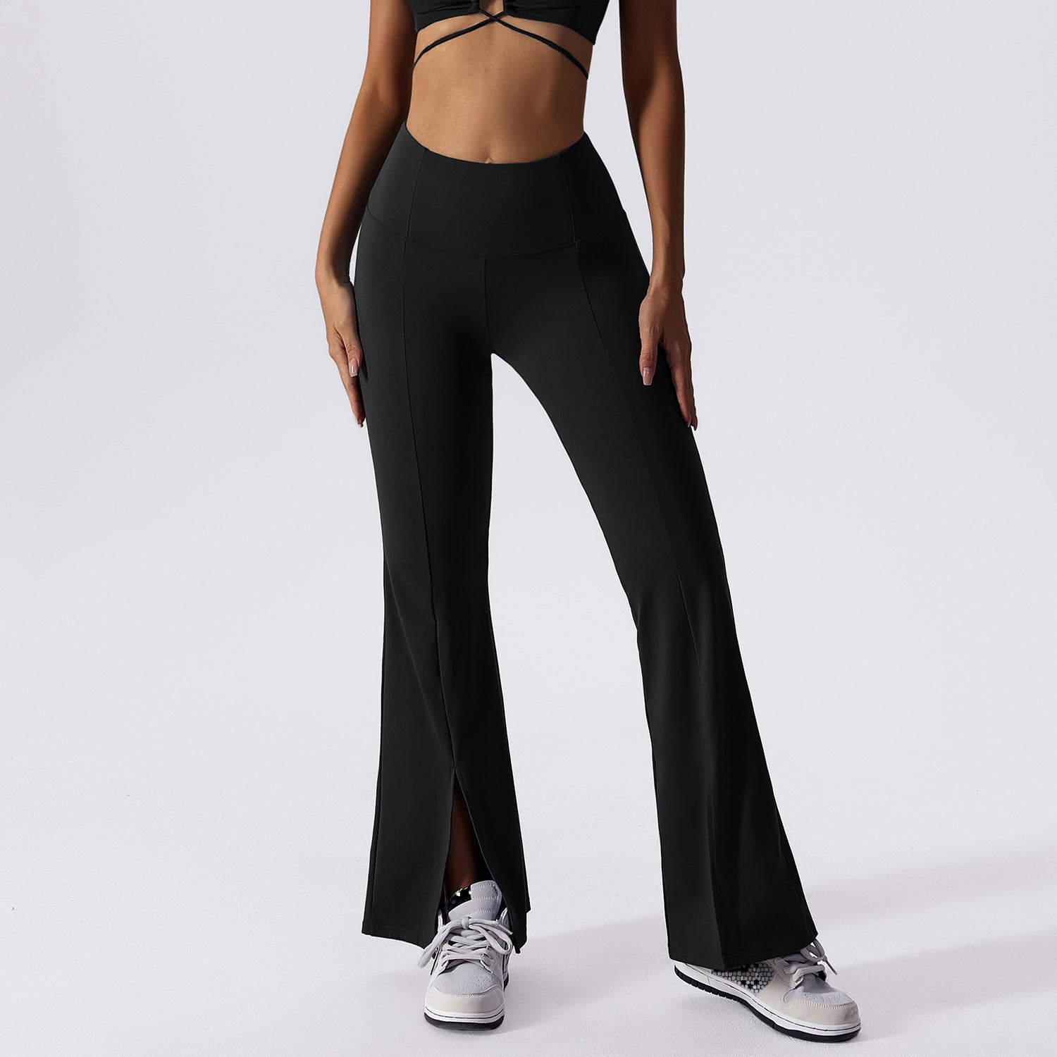 Women's Strappy Yoga Bra & High-Waisted Leggings Set — 2-Piece Activewear