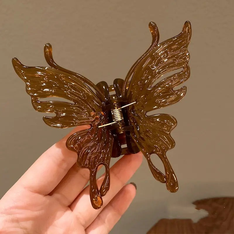 Acrylic Butterfly Large Ponytail Hair Clip - Headwear
