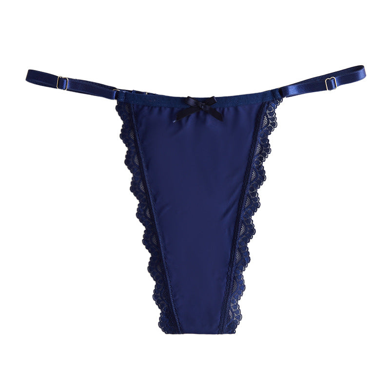 Women's Lace Bow Thong — Adjustable Butterfly Knot Underwear in 4 Colours