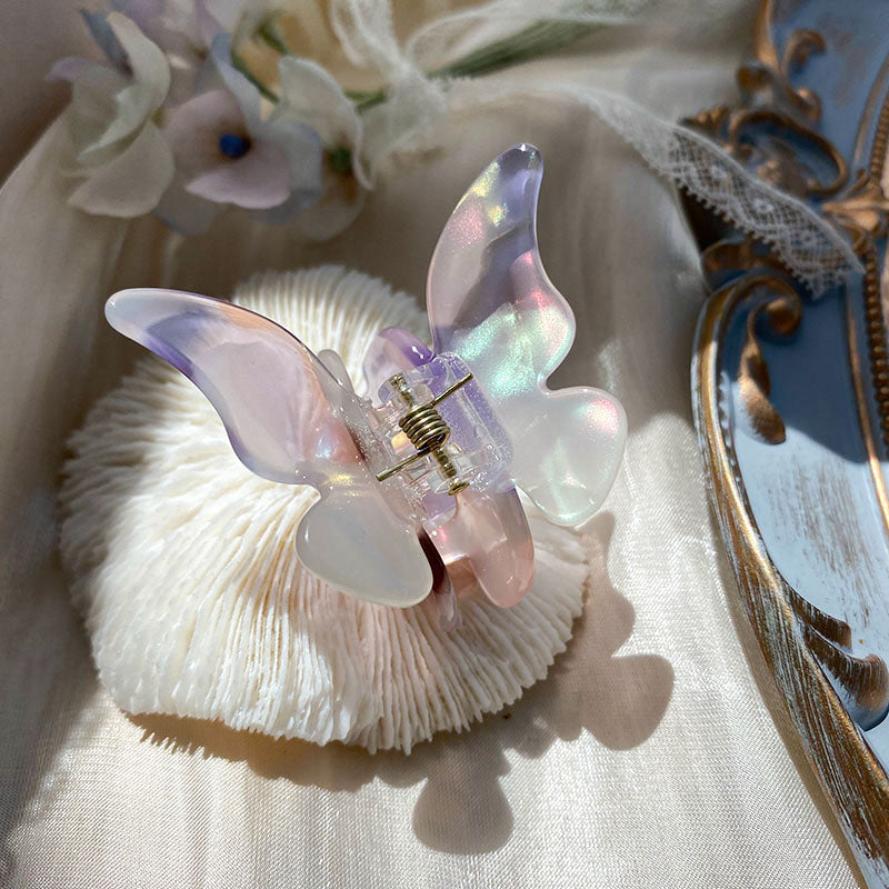 Vintage Japanese Butterfly Hair Clip in Mermaid Color