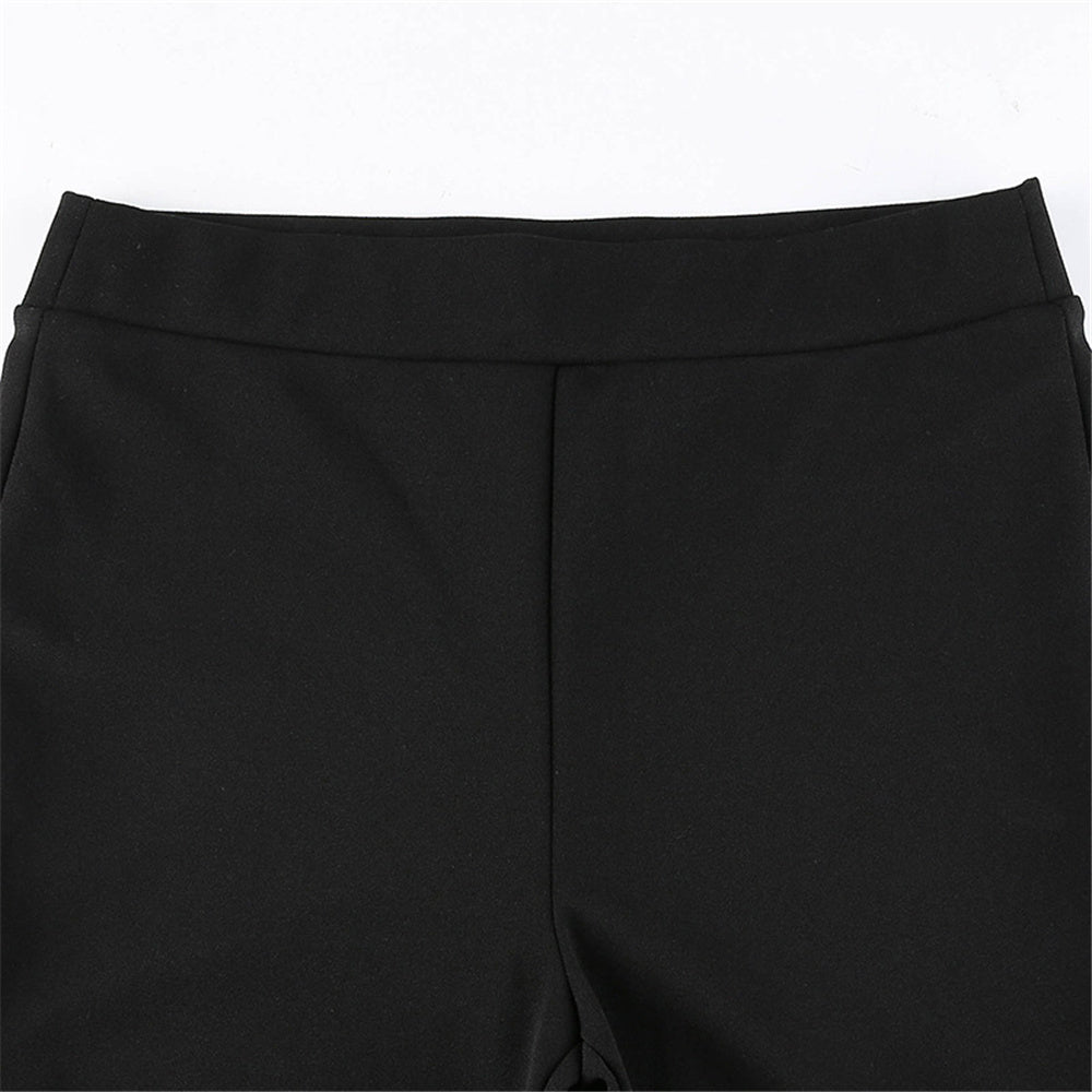 High Waist Casual Byxor Dam — Stretch & Snygg Passform