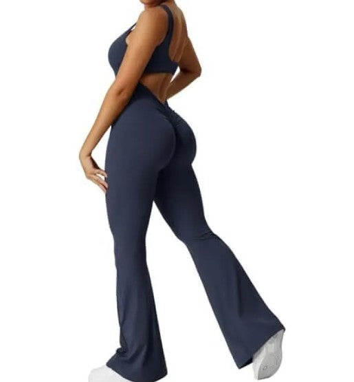 V-Back Scrunch Gym Jumpsuit