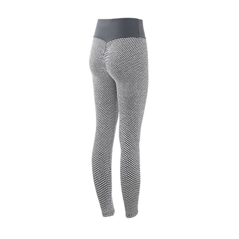 Plaid Seamless High Waist Breathable Gym Leggings