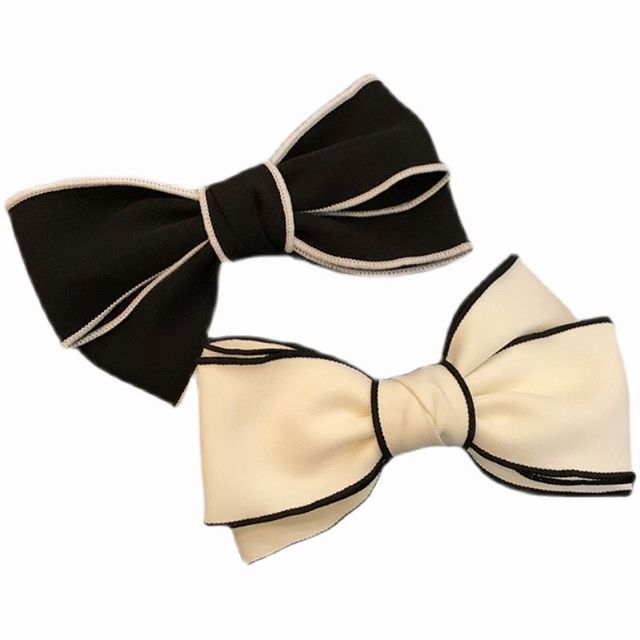 Elegant French Fairy Red Bow Hair Clip