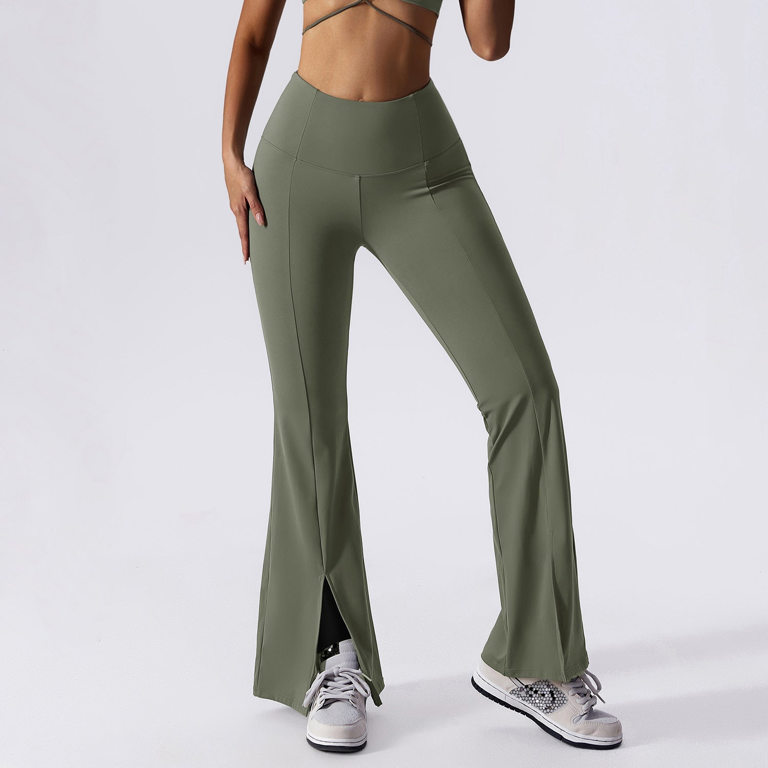 Women's Strappy Yoga Bra & High-Waisted Leggings Set — 2-Piece Activewear
