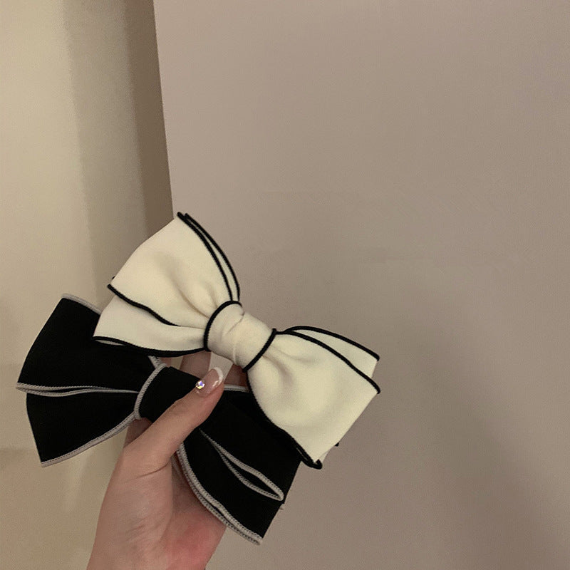 Elegant French Fairy Red Bow Hair Clip
