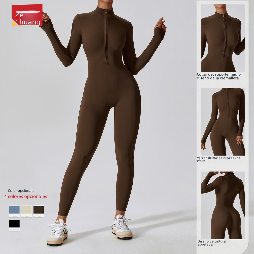 Long Sleeve Yoga Bodysuit — High Intensity
