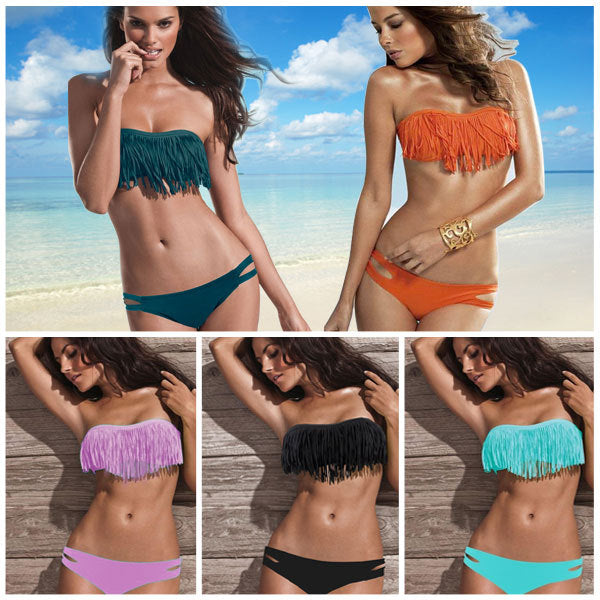 Women's Fringe Bikini Swimsuit — Boho Beach Two-Piece