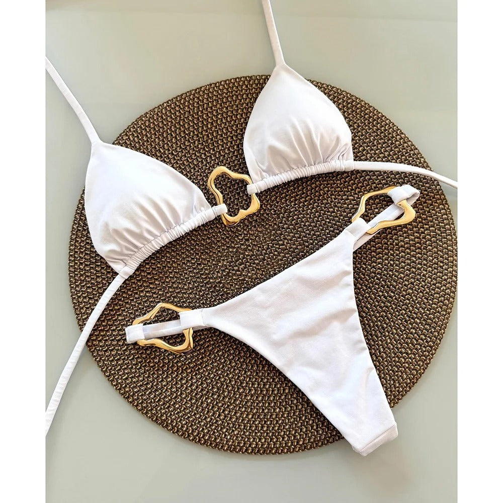 Women's Hollow-Out Bikini Set — Cut-Out Two-Piece Swimsuit