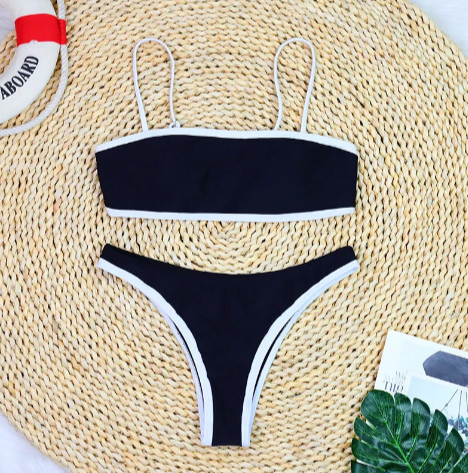 Women's Spaghetti Strap Bikini Set — Delicate Two-Piece Swimsuit