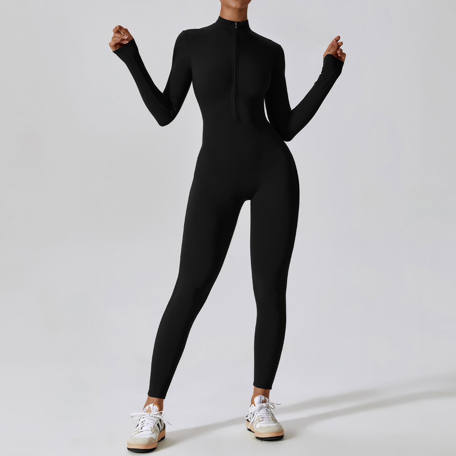 Long Sleeve Yoga Bodysuit — High Intensity