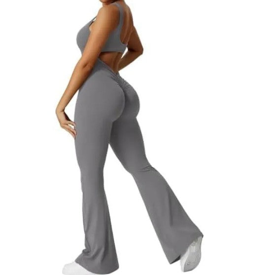 V-Back Scrunch Gym Jumpsuit