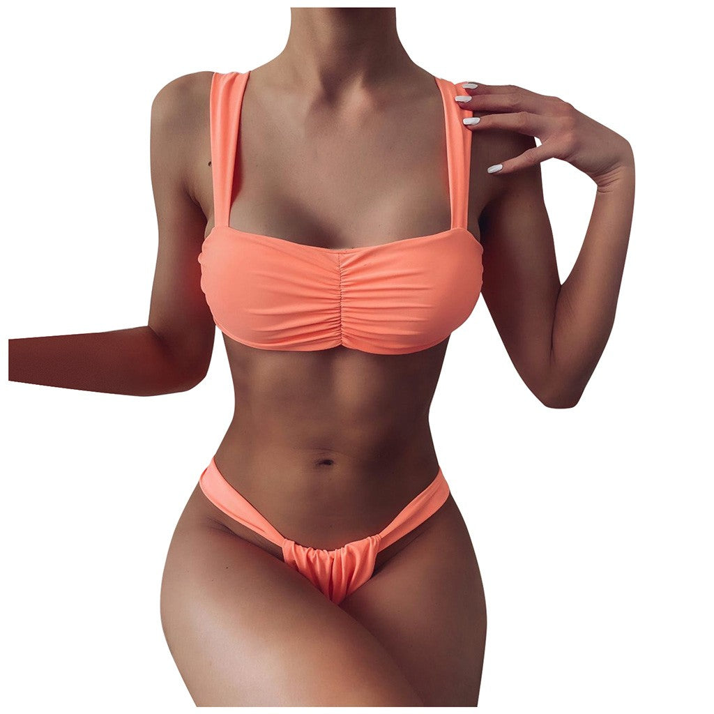 Women's Bikini Set with Thong — Cheeky Two-Piece Swimwear