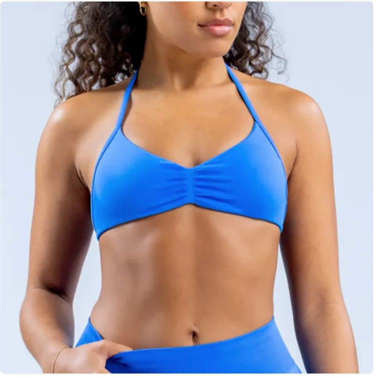 Women's Halter Back Sports Bra — Stylish & Supportive Gym Bra