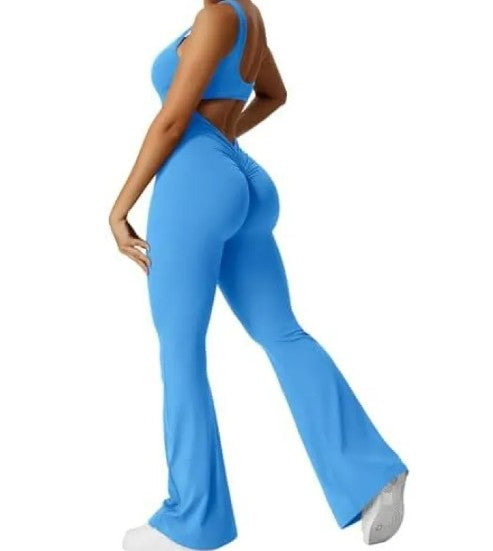 V-Back Scrunch Gym Jumpsuit